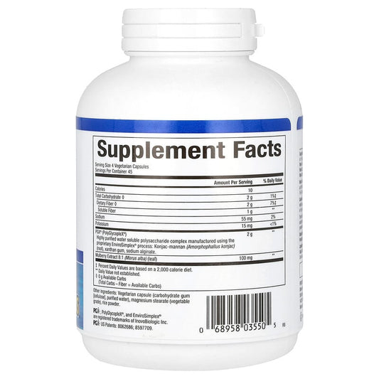 Natural Factors WellBetX PGX + Morwa – 180 kapsułek | Kontrola poziomu cukru | Wegańskie, bez GMO, bezglutenowe