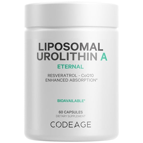 Codeage Liposomales Urolithin A + Resveratrol + Betain + CoQ10 – 60 Kapseln