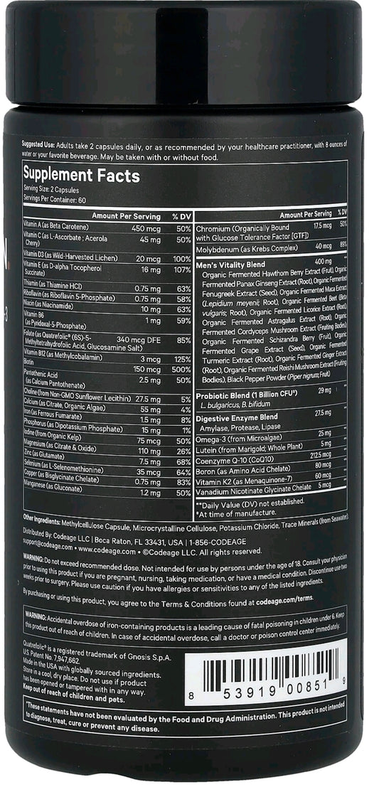 Codeage Multiwitamina Dla Mężczyzn 120 Kapsułek