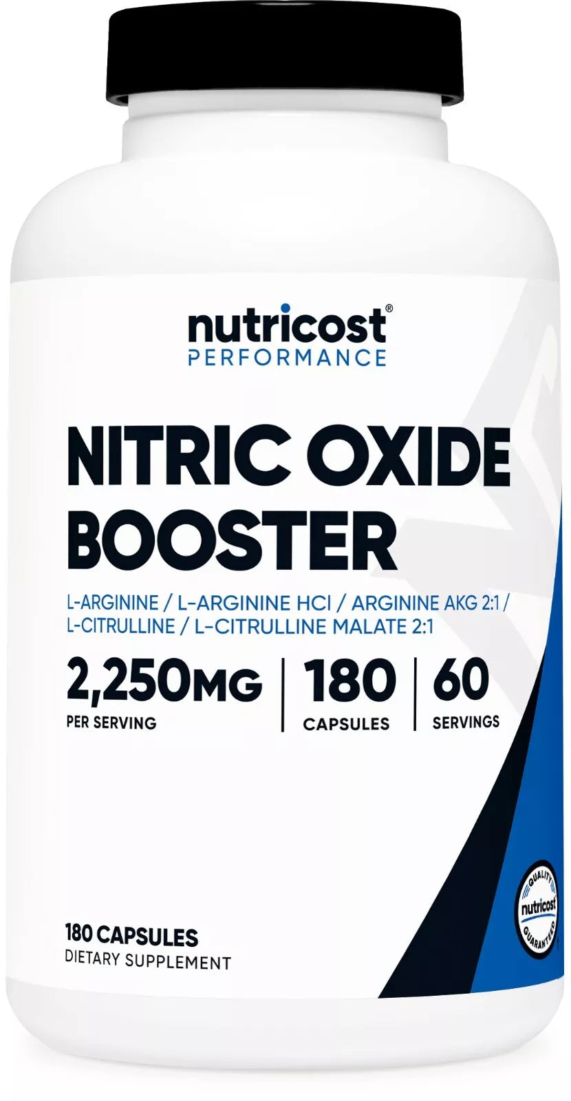 Nutricost Nitric Oxide Booster 750 mg, 180 kapsułek, 60 porcji