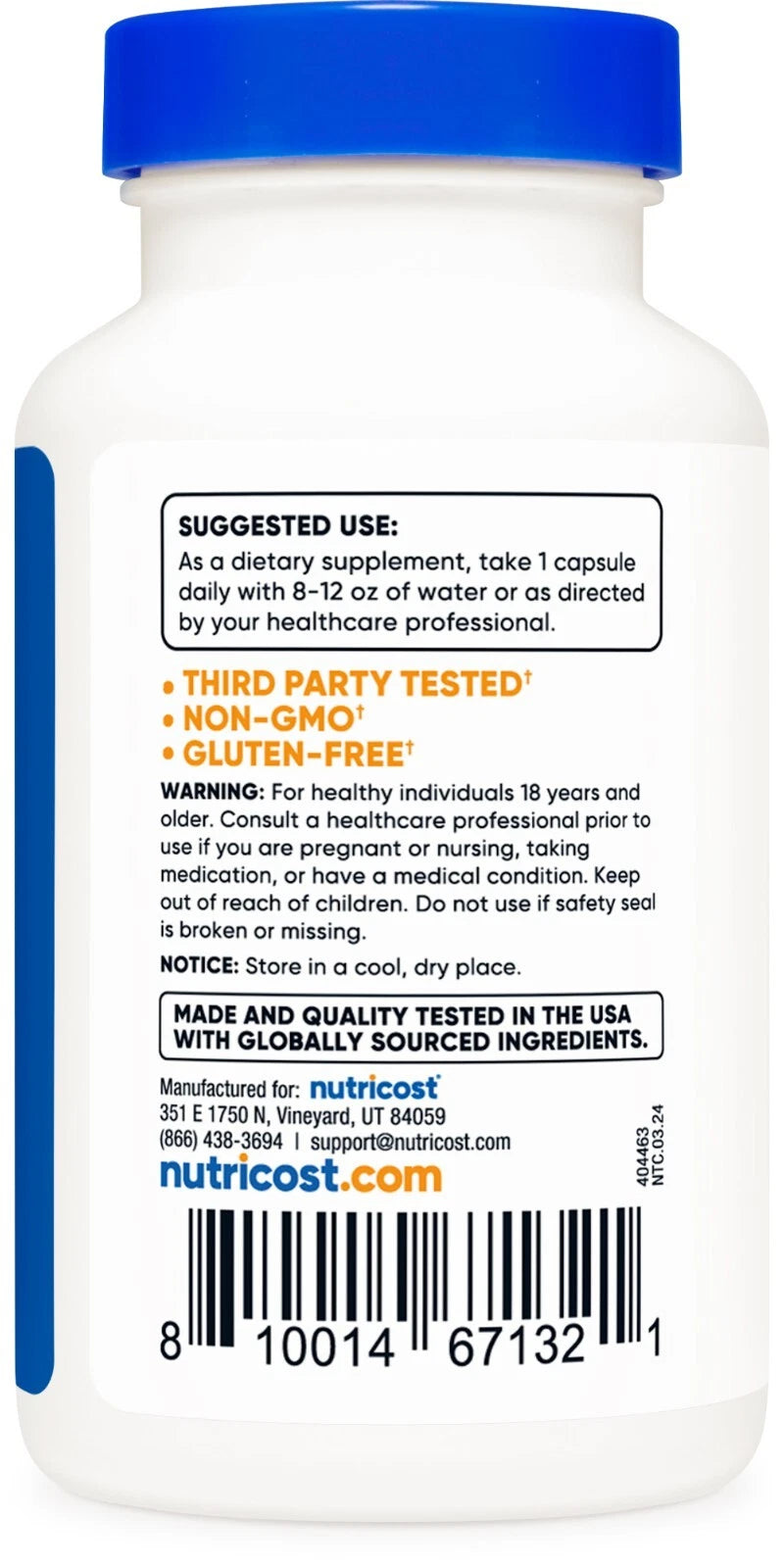 Nutricost L-Serine 500mg – 120 kapsułek | Aminokwas | Bez GMO i glutenu
