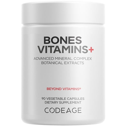 Vitamins for Bones+ – Calcium, Magnesium, D3, K2, Lysine and Plant Extracts for Strong Bones and Joints