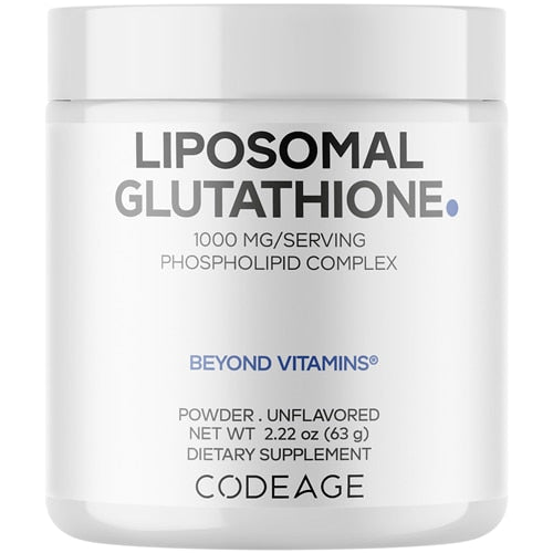 Liposomal Glutathione Powder 1000 mg | Vegan glutathione powder with phospholipid complex | 60 servings – 2 months | Unflavored | Premium Antioxidant