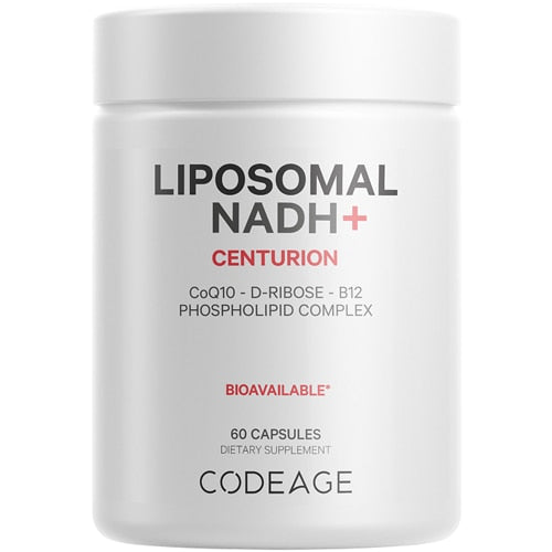 Liposomal NADH+ | Coenzyme Q10 + D-ribose Bioenergy + Vitamin B12 | 60 capsules | Cellular energy and performance | GMO and gluten free