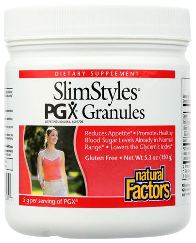 Natural Factors SlimStyles PGX Granulki – Kontrola wagi i apetytu | 5,3 oz (30 porcji)