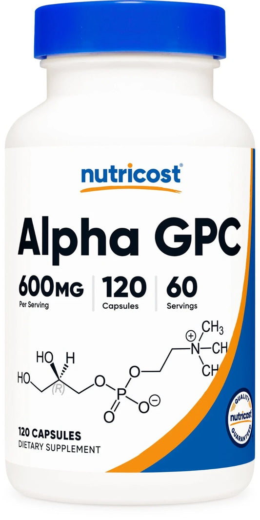 Nutricost Alpha GPC 600mg – Wsparcie mózgu, 120 kapsułek