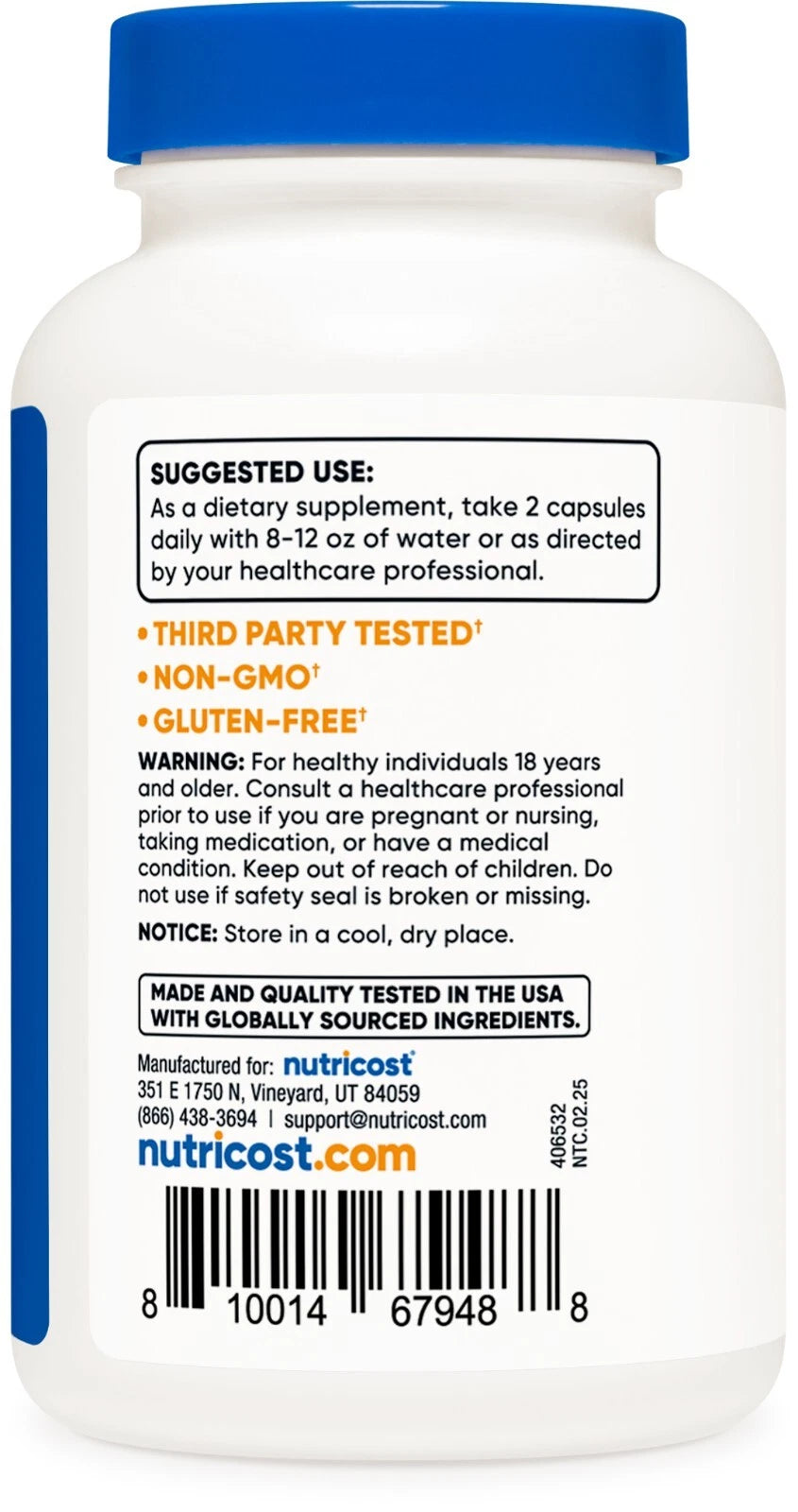 Nutricost Resveratrol 700mg – 120 kapsułek | Wegański, bez GMO, bezglutenowy