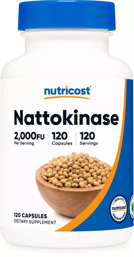 Nutricost Nattokinase 2000FU – 120 Capsules | Non-GMO, Gluten Free, Vegetarian | USA