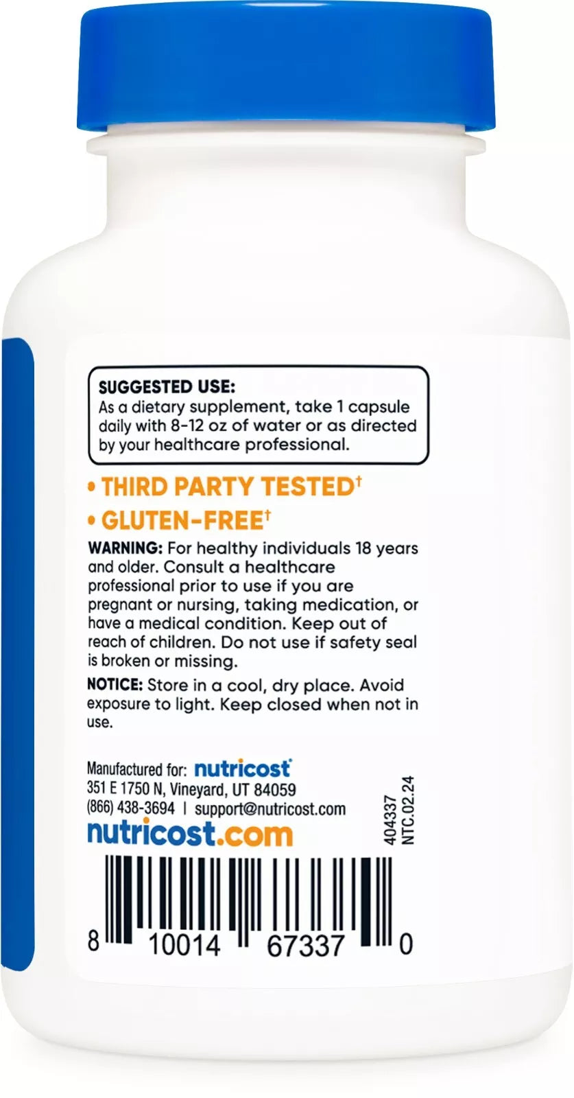 Nutricost Nattokinase 2000FU – 120 kapsułek | Bez GMO, bezglutenowe, wegetariańskie | USA