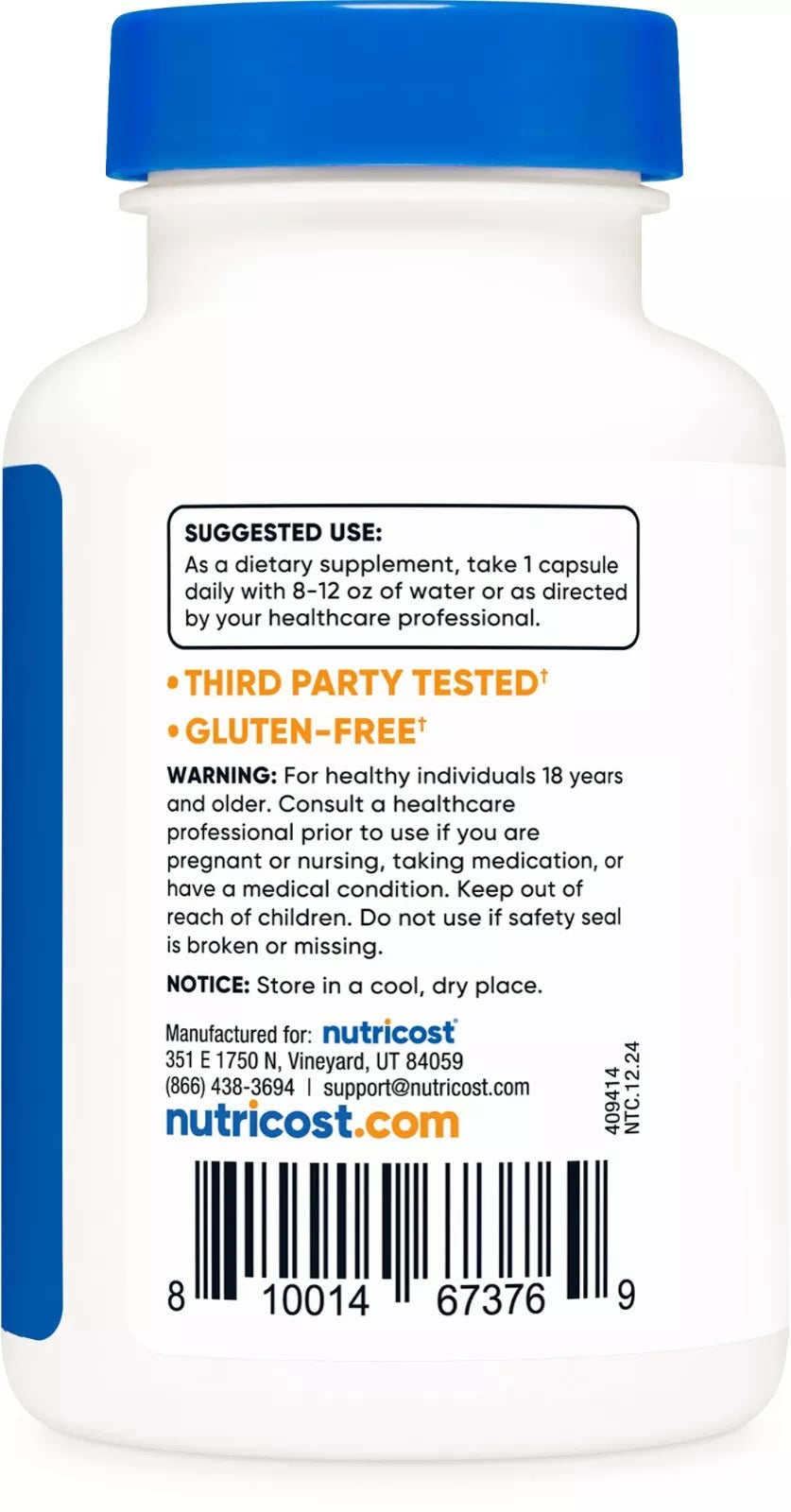 Nutricost Benfotiamine 300 mg – kuracja na 3 miesiące