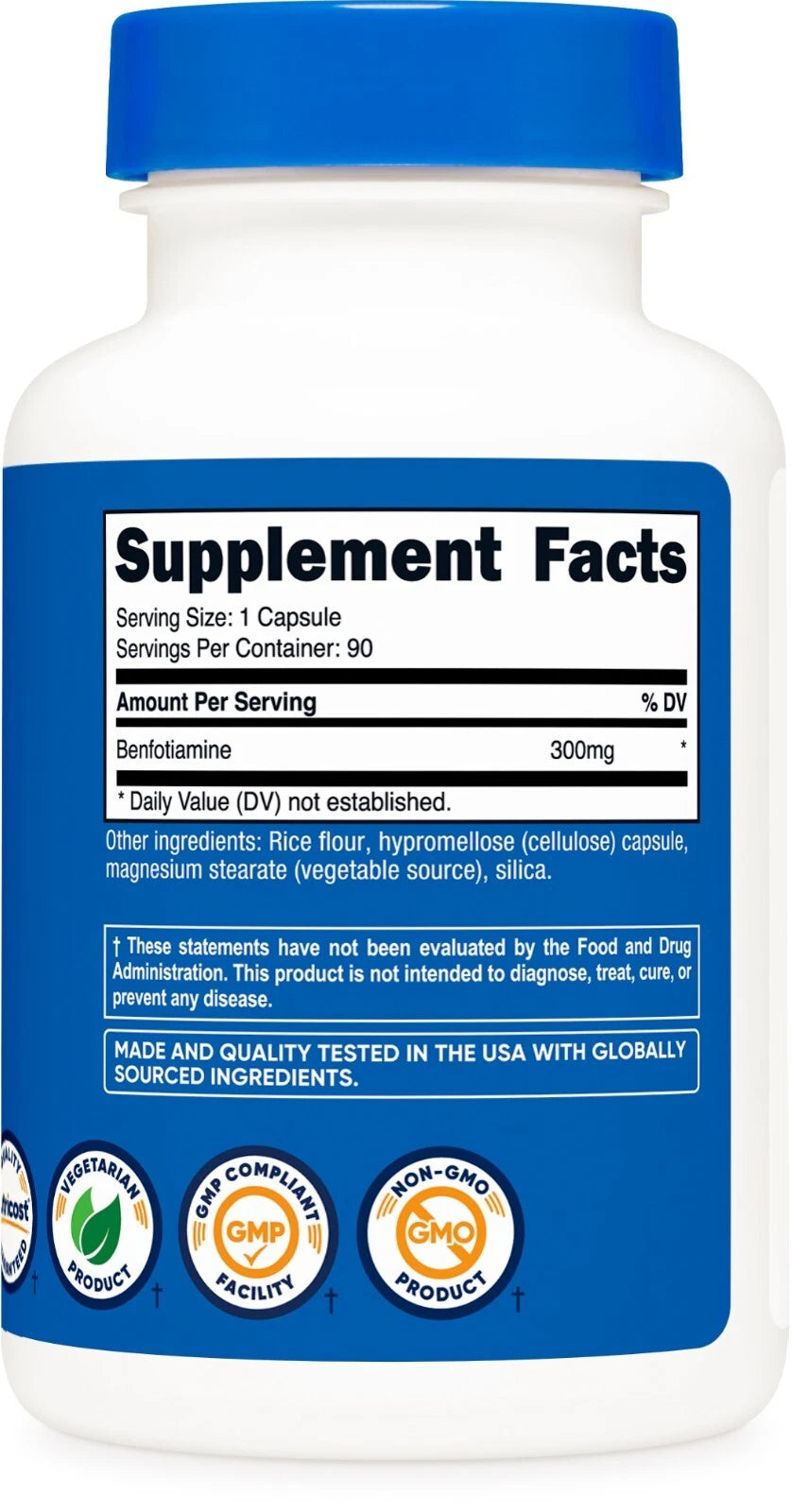 Nutricost Benfotiamine 300 mg – kuracja na 3 miesiące