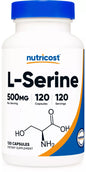 Nutricost L-Serine 500mg – 120 kapsułek | Aminokwas | Bez GMO i glutenu