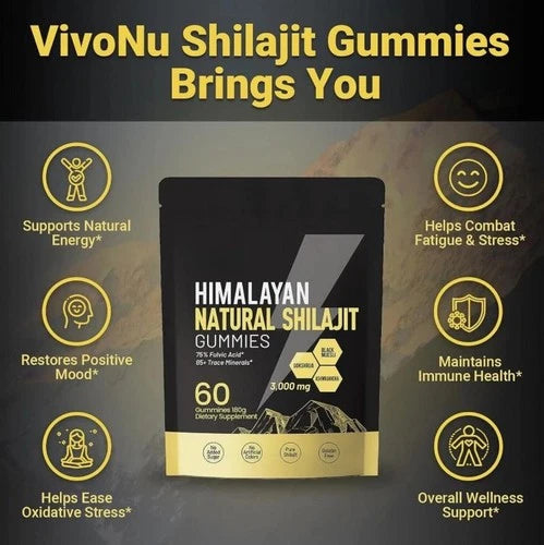 Himalajski Shilajit Gold Gummies – Naturalna Energia i Witalność